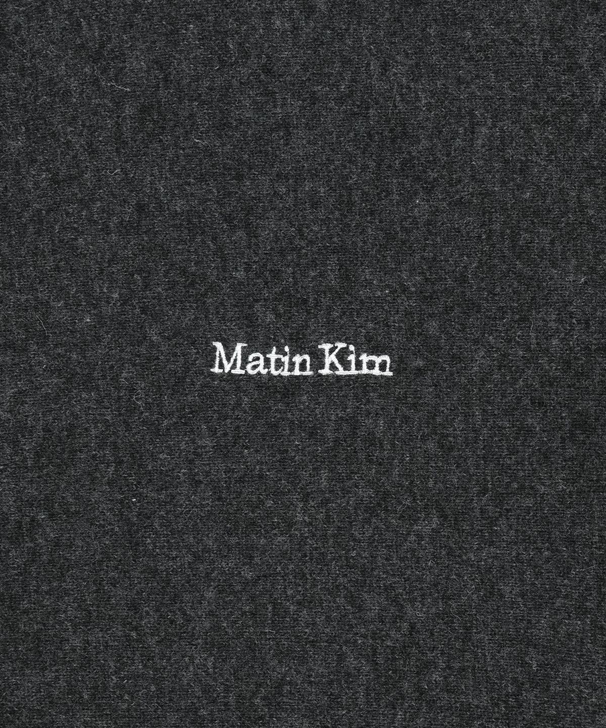 마뗑킴(MATIN KIM) WRAP TIE KNIT PULLOVER IN CHARCOAL