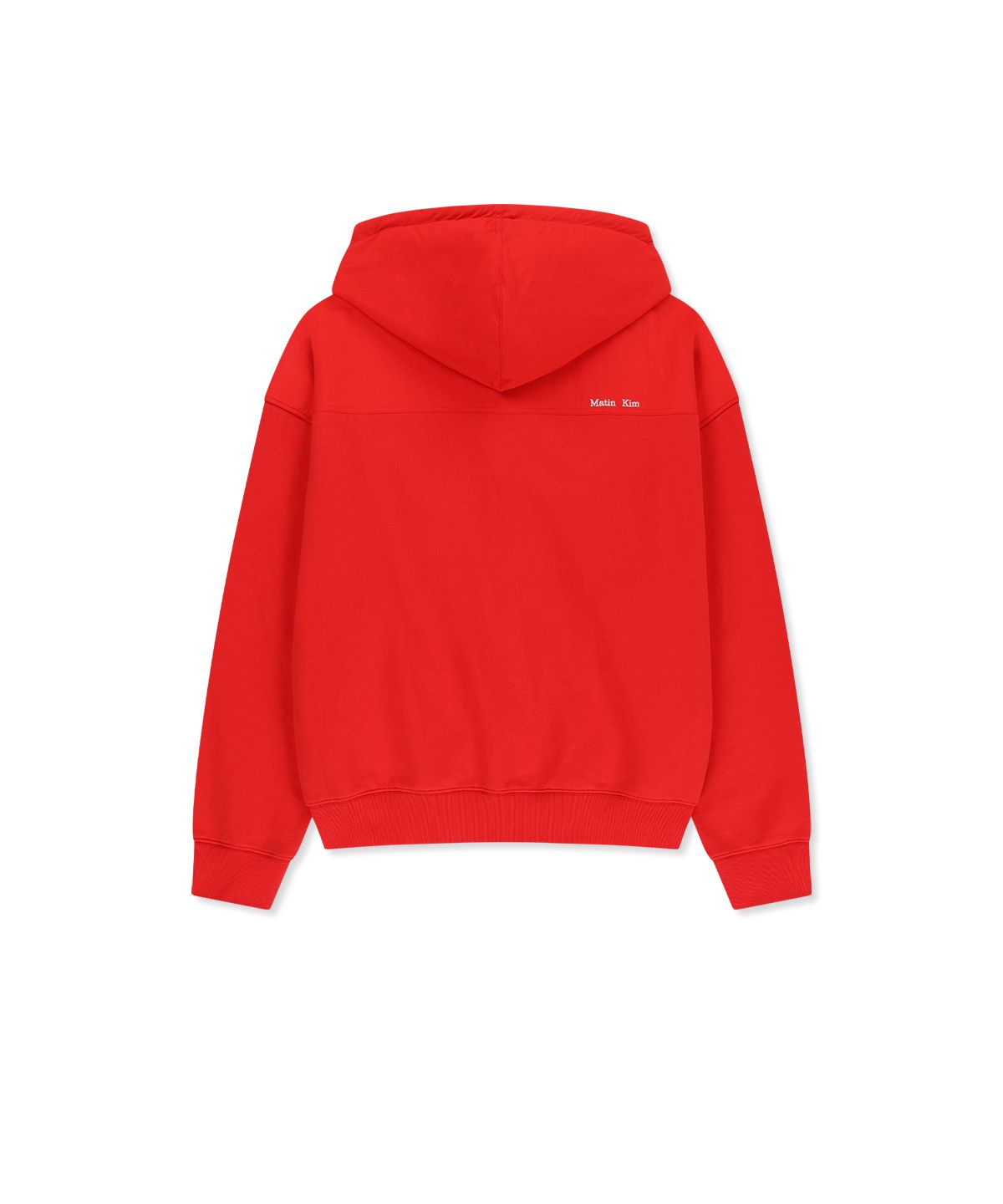마뗑킴(MATIN KIM) COLOR BLOCK HOODY ZIP UP IN RED