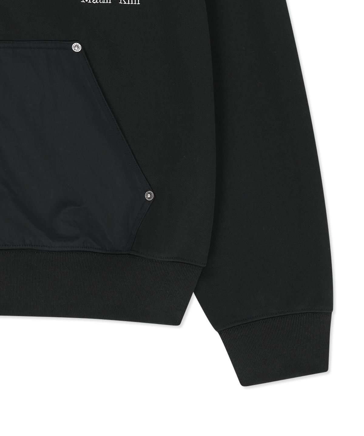 마뗑킴(MATIN KIM) COLOR BLOCK HOODY ZIP UP IN CHARCOAL