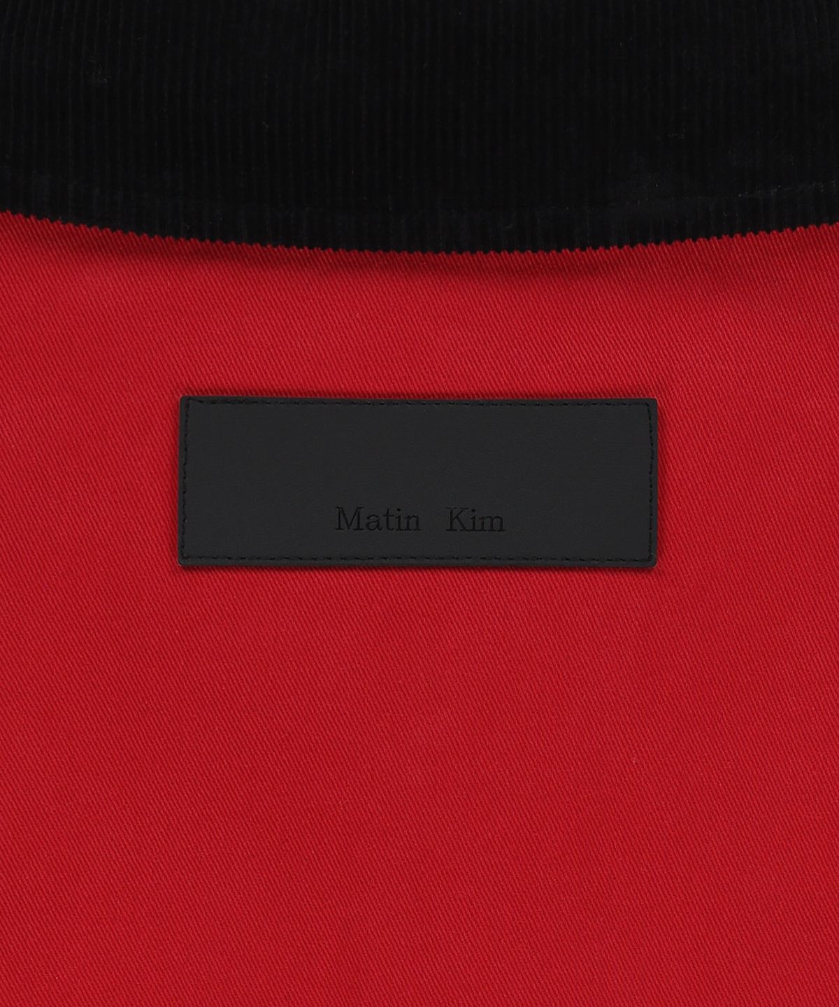 마뗑킴(MATIN KIM) CORDUROY CONTRAST TRIM BLOUSON JUMPER IN RED