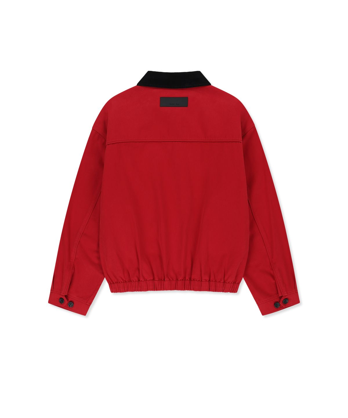 마뗑킴(MATIN KIM) CORDUROY CONTRAST TRIM BLOUSON JUMPER IN RED