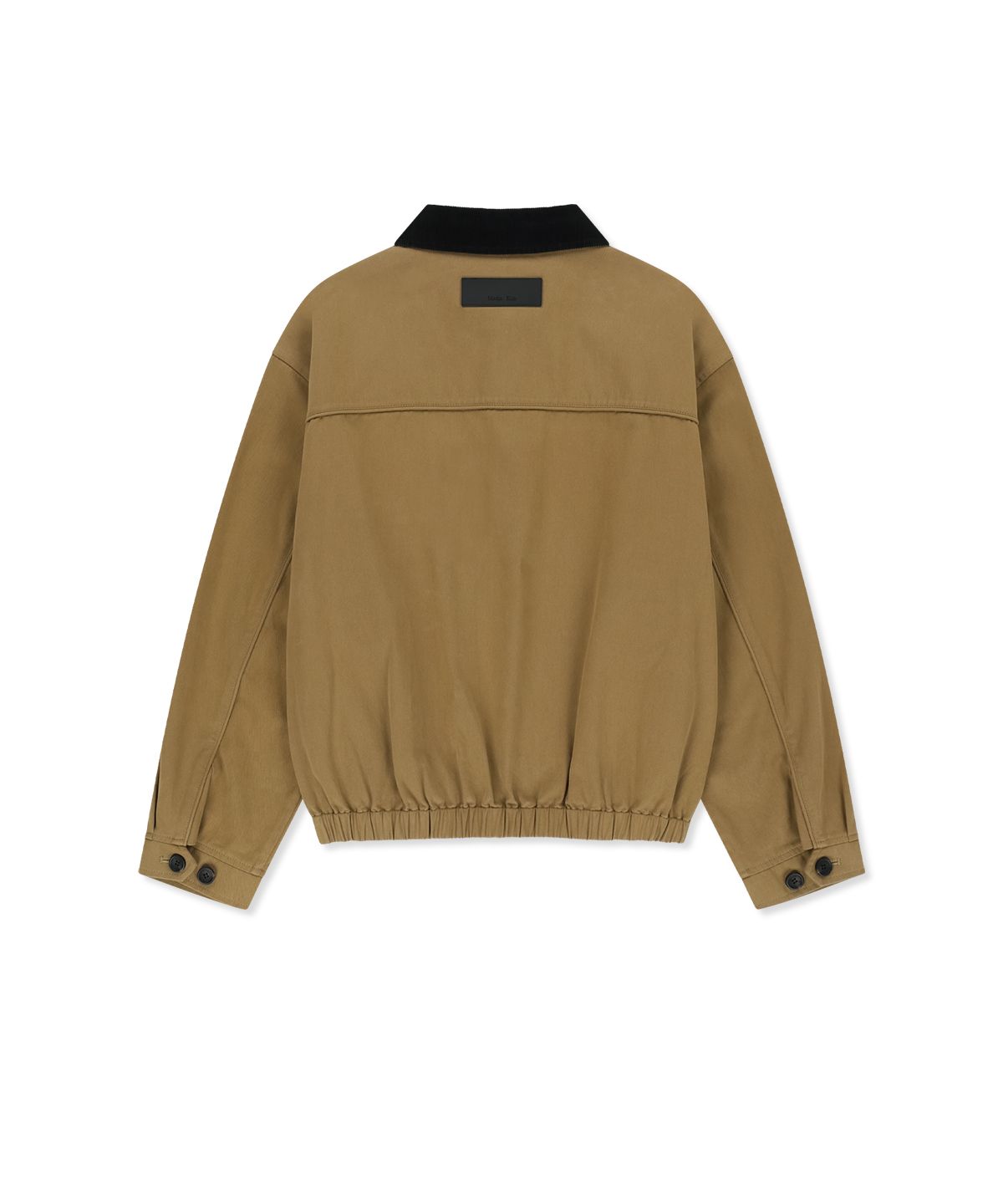 마뗑킴(MATIN KIM) CORDUROY CONTRAST TRIM BLOUSON JUMPER IN BEIGE