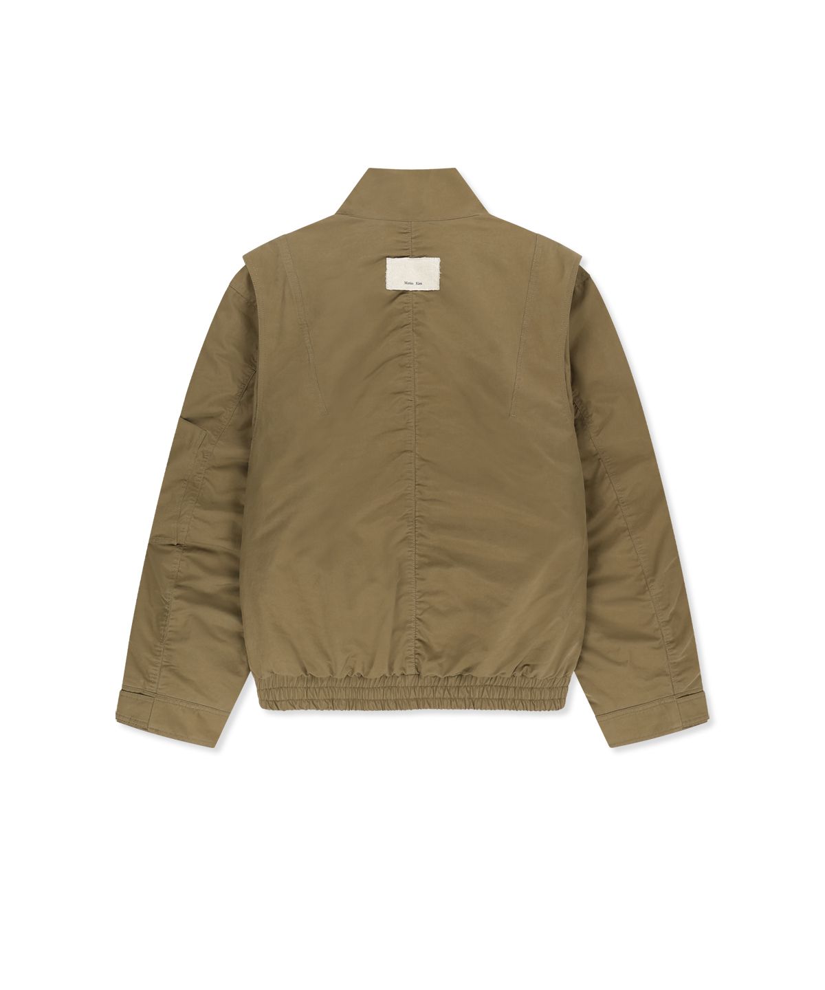 마뗑킴(MATIN KIM) BUCKLE HIGH NECK UTILITY JUMPER IN KHAKI