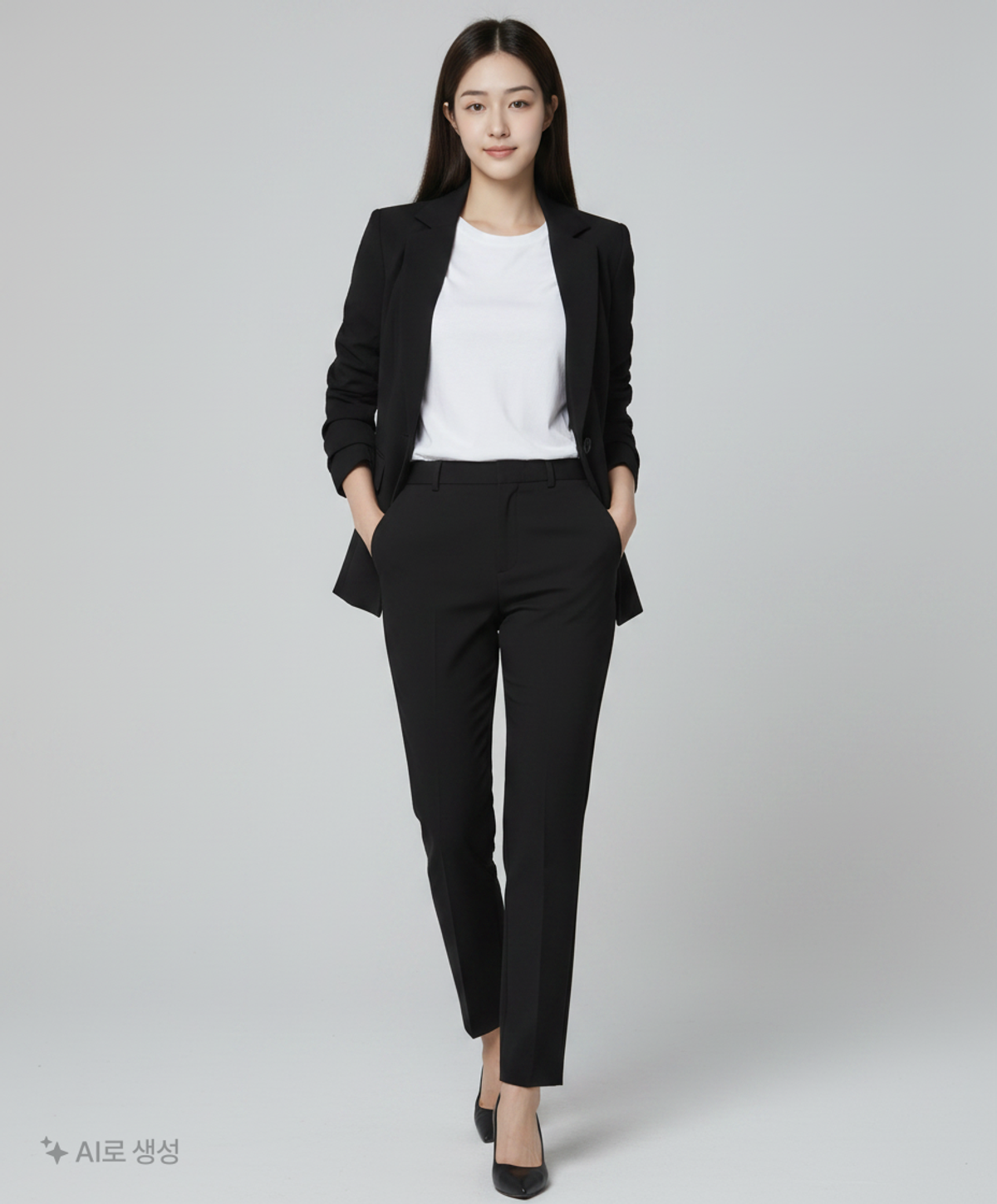 무신사 스탠다드(MUSINSA STANDARD) 라이트웨이트 테이퍼드 히든 밴딩 크롭 슬랙스 [블랙] 30