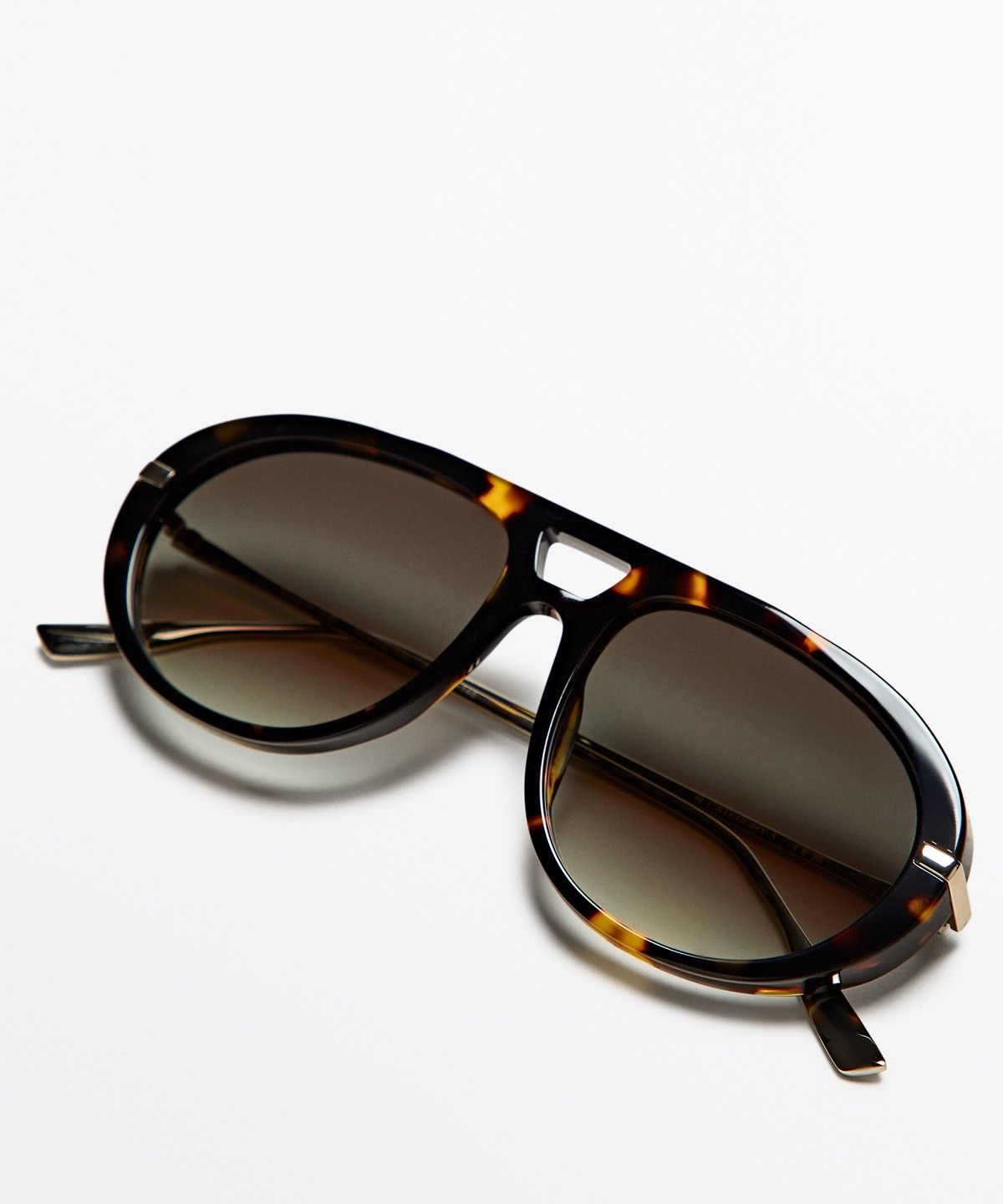 마시모두띠(MASSIMO DUTTI) 토터스쉘 이펙트 아비에이터 선글라스