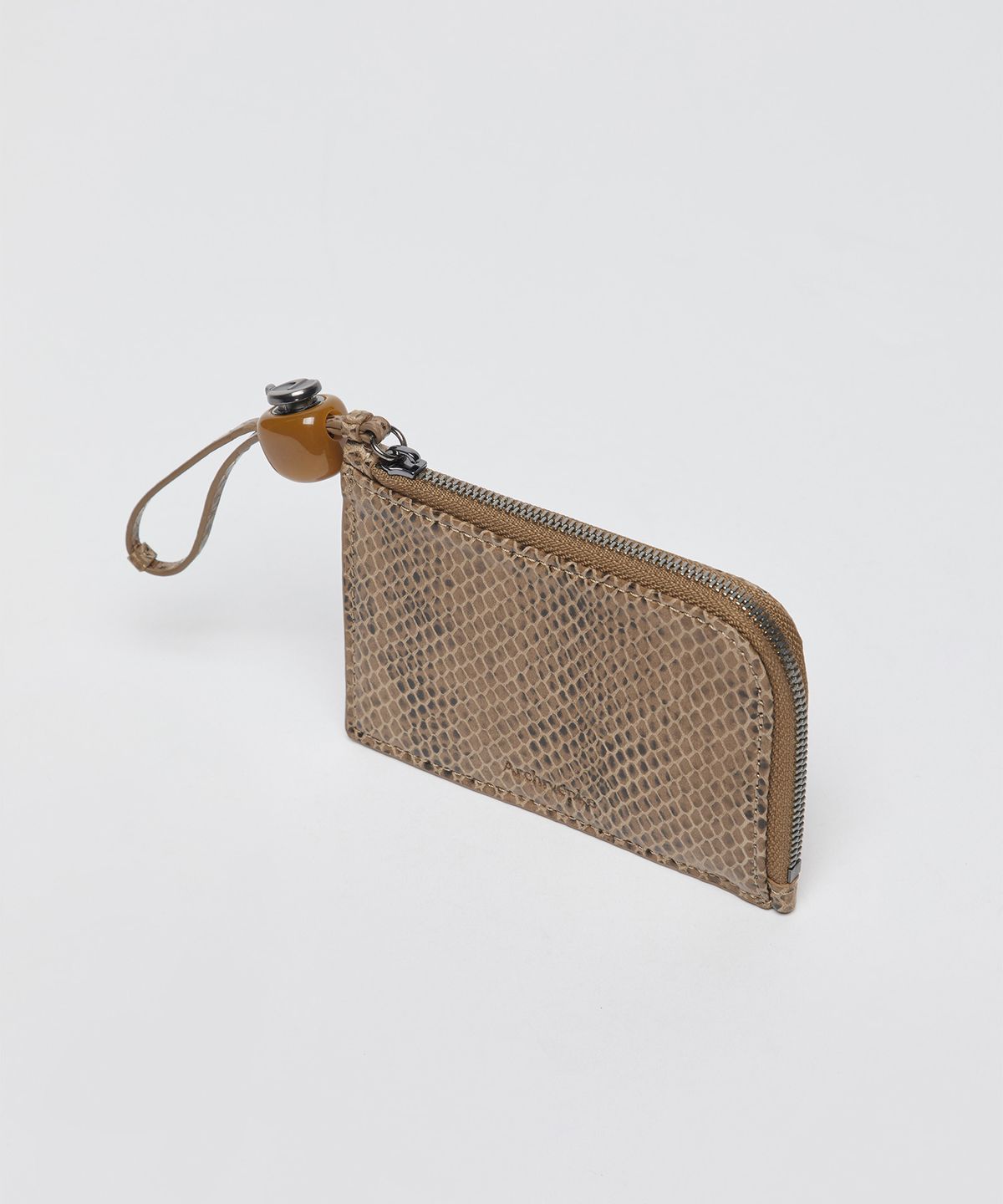 아카이브앱크(ARCHIVEPKE) Formica zip compact wallet(Python beige)_OVADX26252PYB