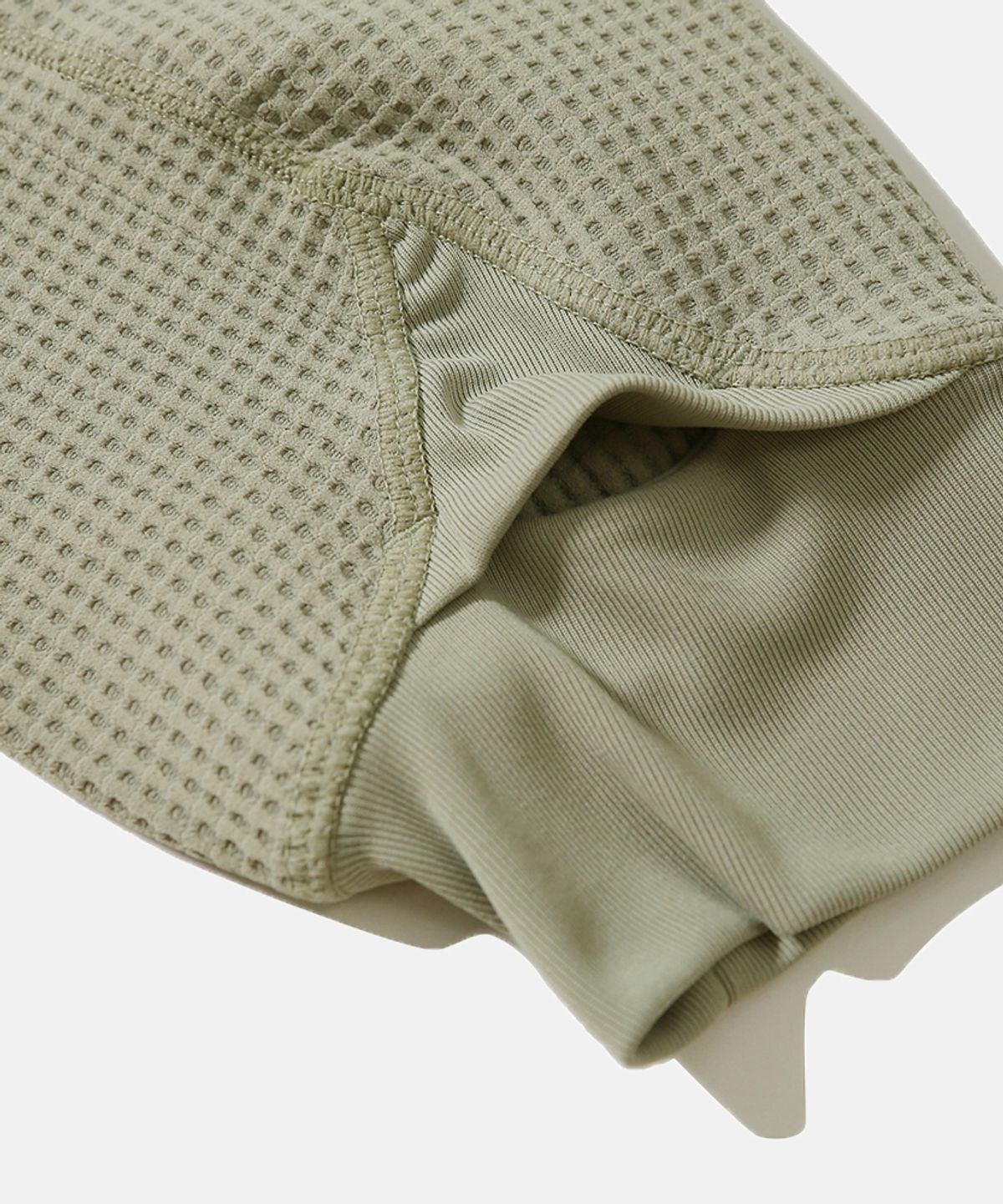 모이프(MOIF) [AW26] ADVANCED WAFFLE L/S TEE / PISTACHIO