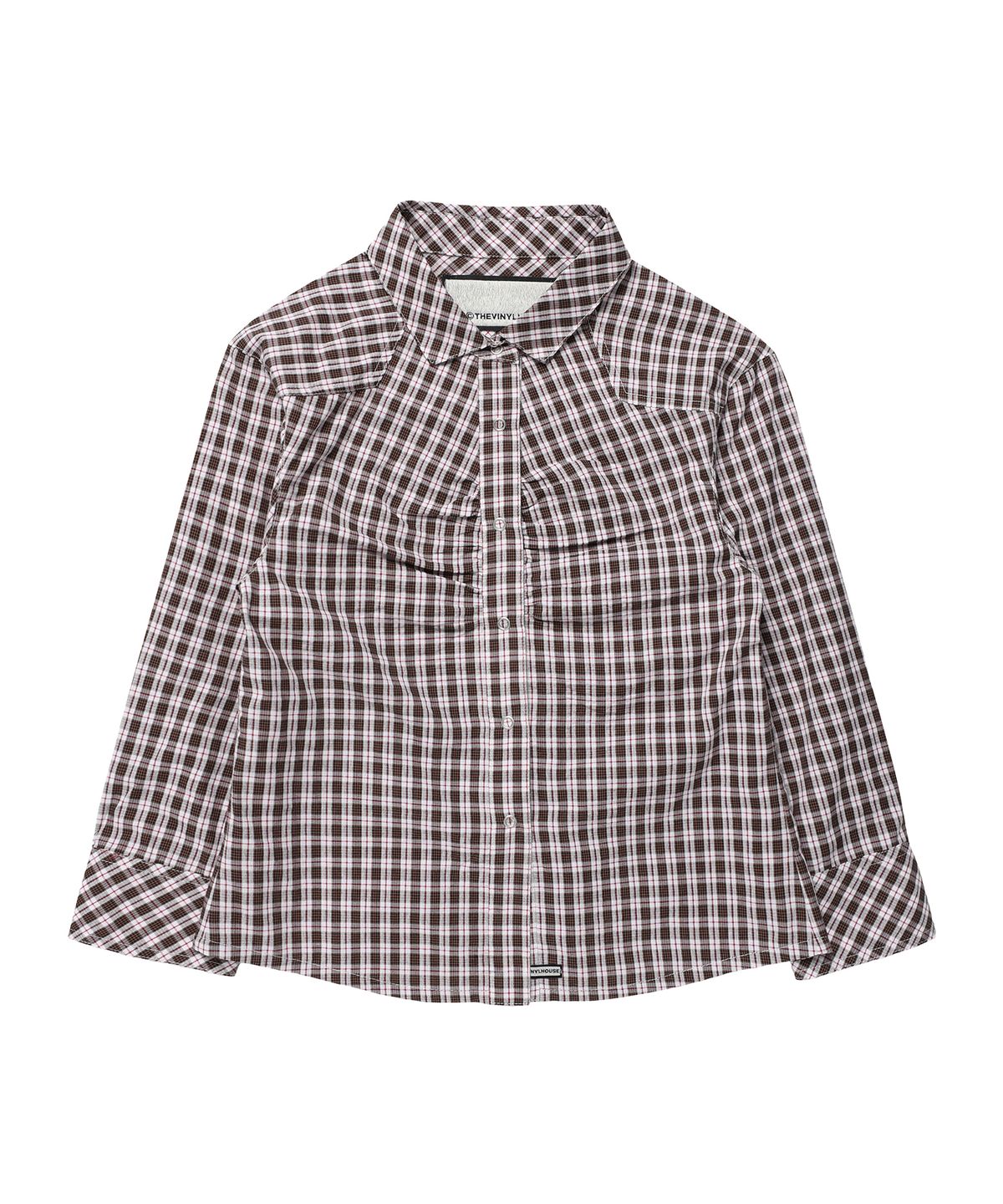 더바이닐하우스(THEVINYLHOUSE) THREE-QUARTER SLEEVE SHIRTS (W) BROWN