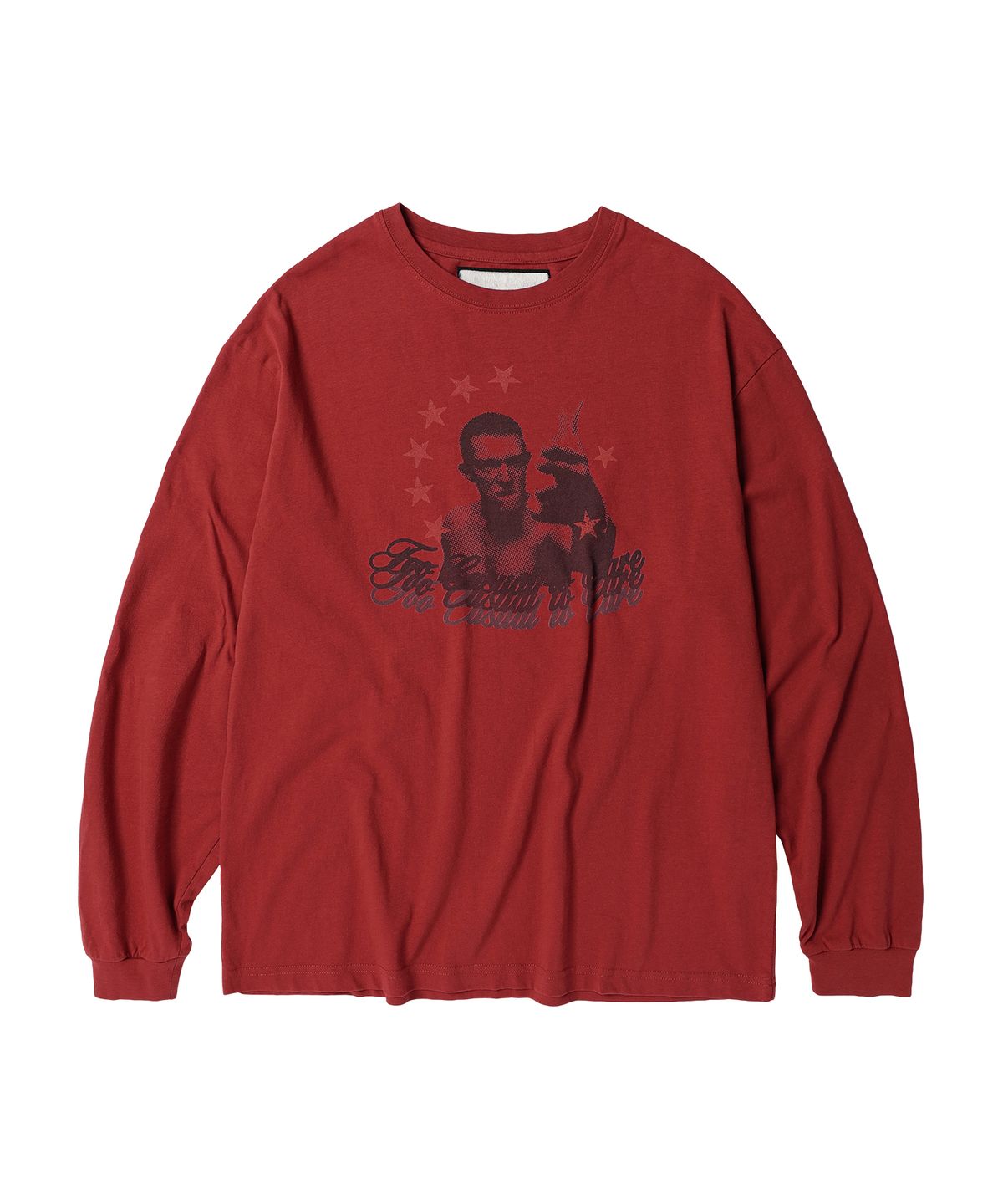 더바이닐하우스(THEVINYLHOUSE) TOO CASUAL LS TEE RED