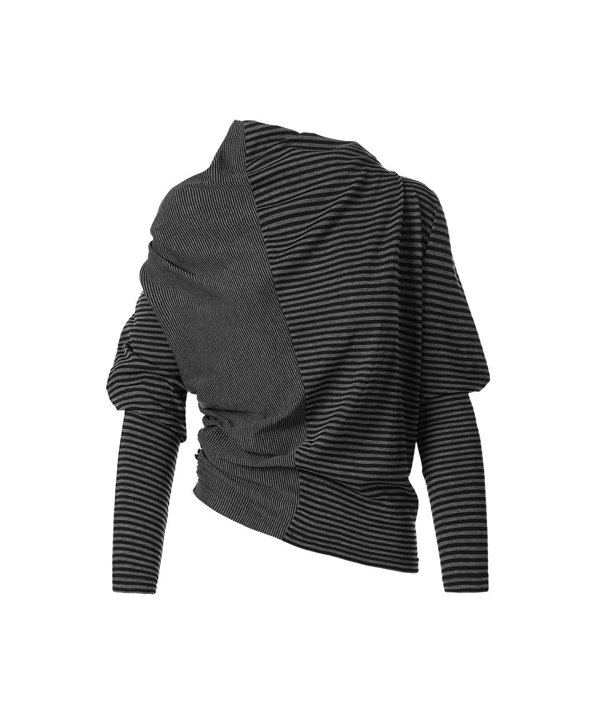 더바이닐하우스(THEVINYLHOUSE) TWISTED DRAPE TOP(W) BLACK
