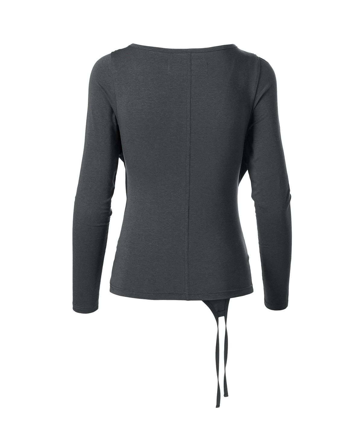 더바이닐하우스(THEVINYLHOUSE) DRAPED LAYERED LS TEE(W) CHARCOAL