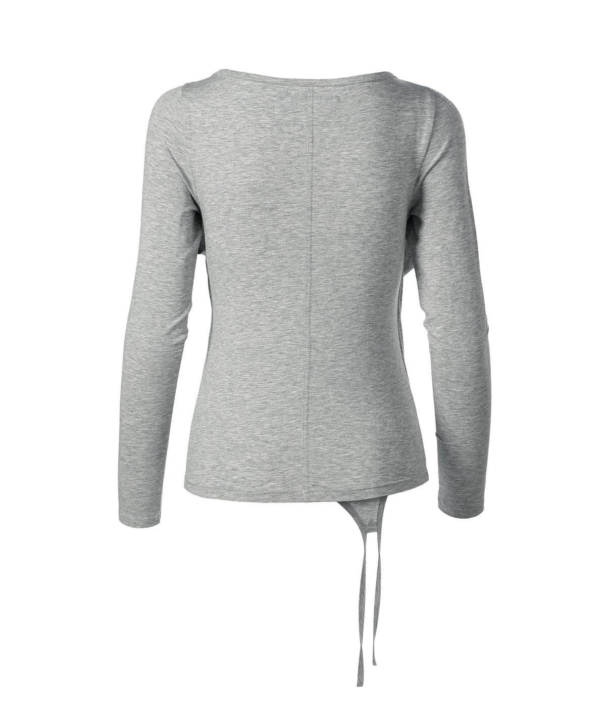 더바이닐하우스(THEVINYLHOUSE) DRAPED LAYERED LS TEE(W) GREY