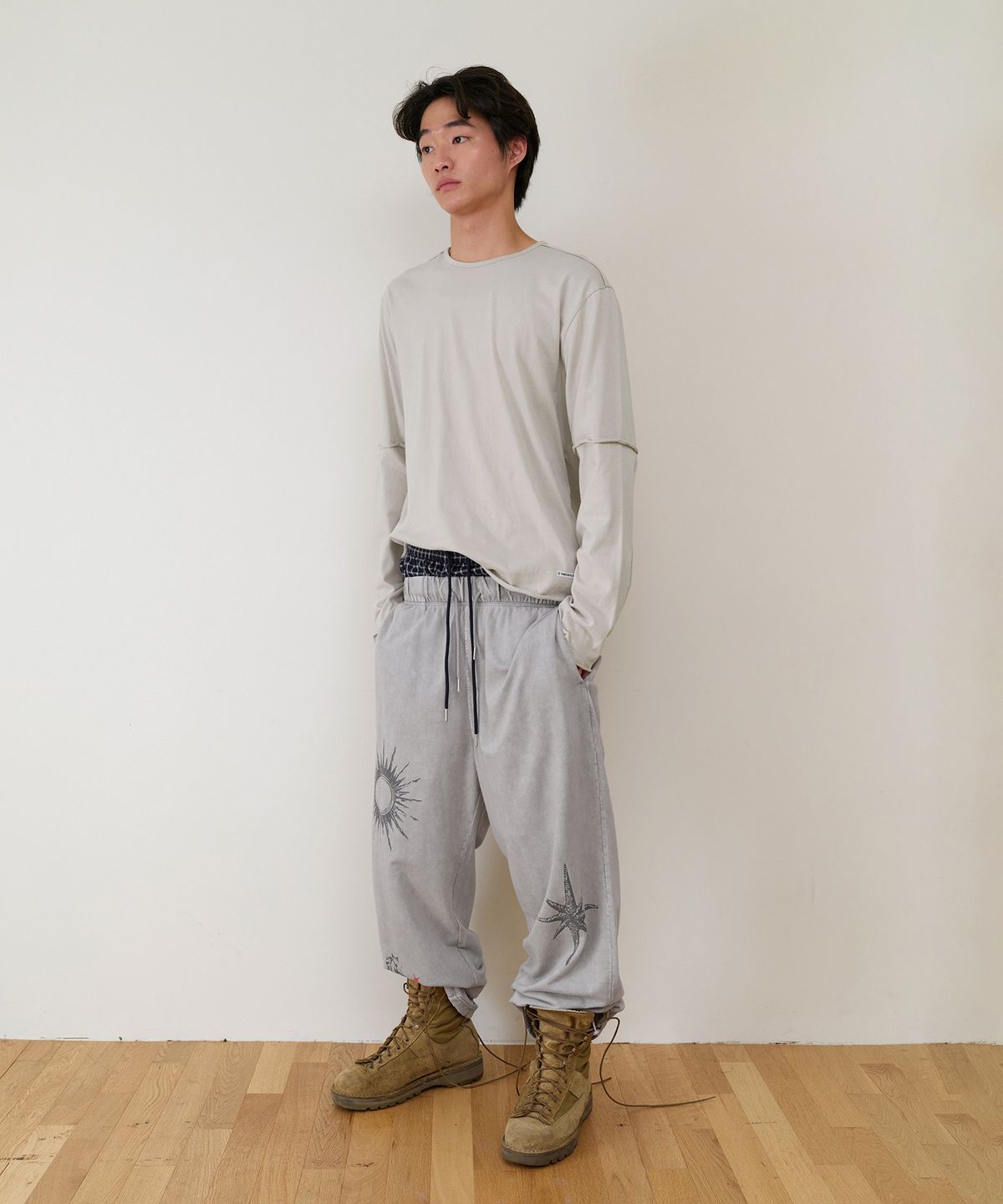 더바이닐하우스(THEVINYLHOUSE) RODEO WASHED SWEAT PANTS GREY