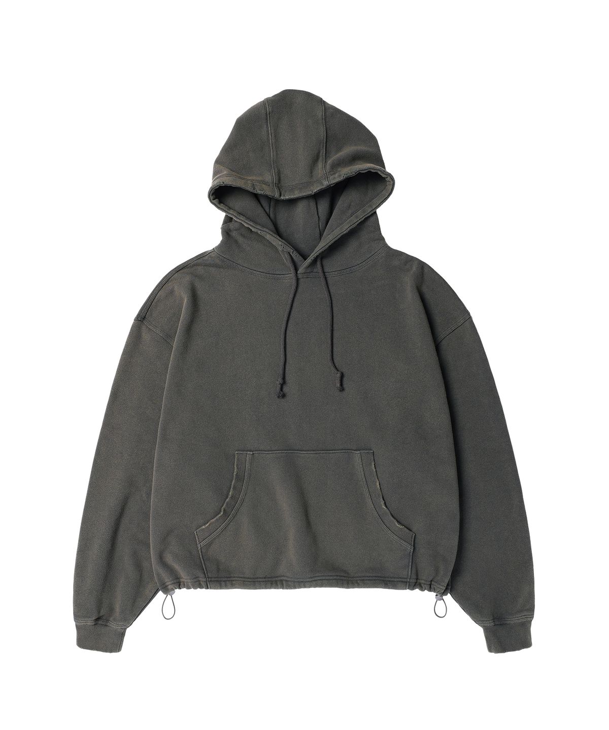 더바이닐하우스(THEVINYLHOUSE) STRING WASHED HOODIE CHARCOAL