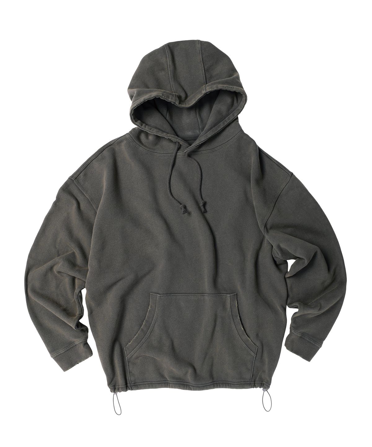 더바이닐하우스(THEVINYLHOUSE) STRING WASHED HOODIE CHARCOAL