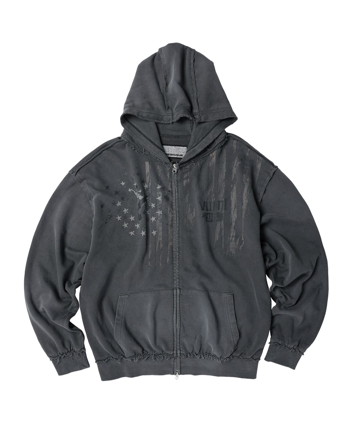 더바이닐하우스(THEVINYLHOUSE) AMERICA HOODIE ZIP-UP CHARCOAL