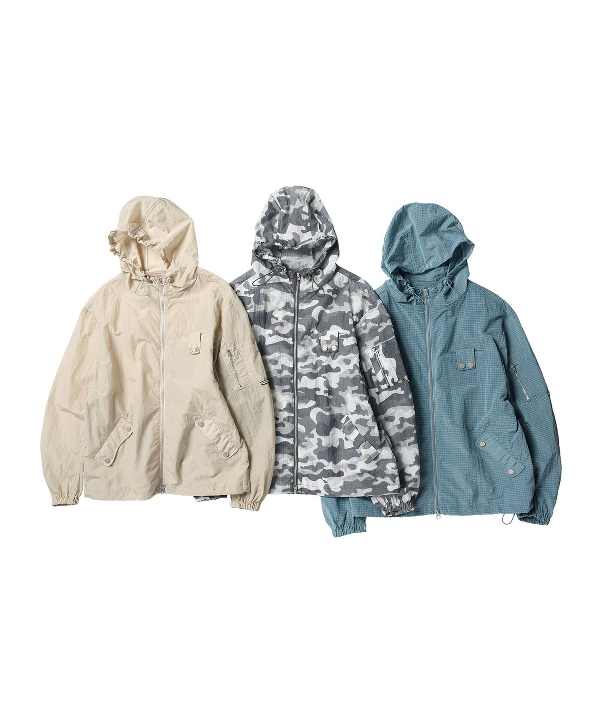 더바이닐하우스(THEVINYLHOUSE) RIBSTOP SHEER WINDBREAKER BLUE