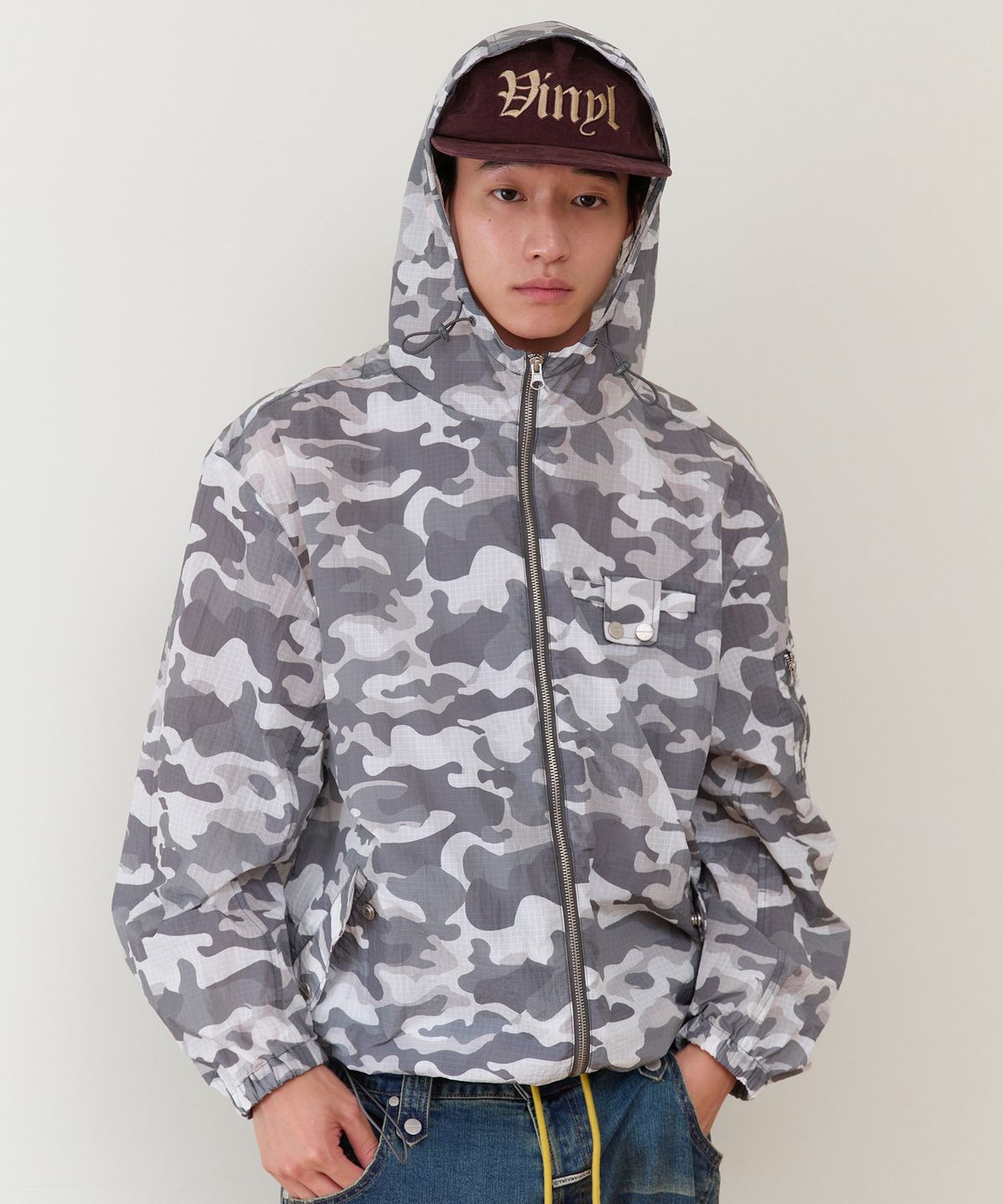 더바이닐하우스(THEVINYLHOUSE) RIBSTOP SHEER WINDBREAKER CAMO