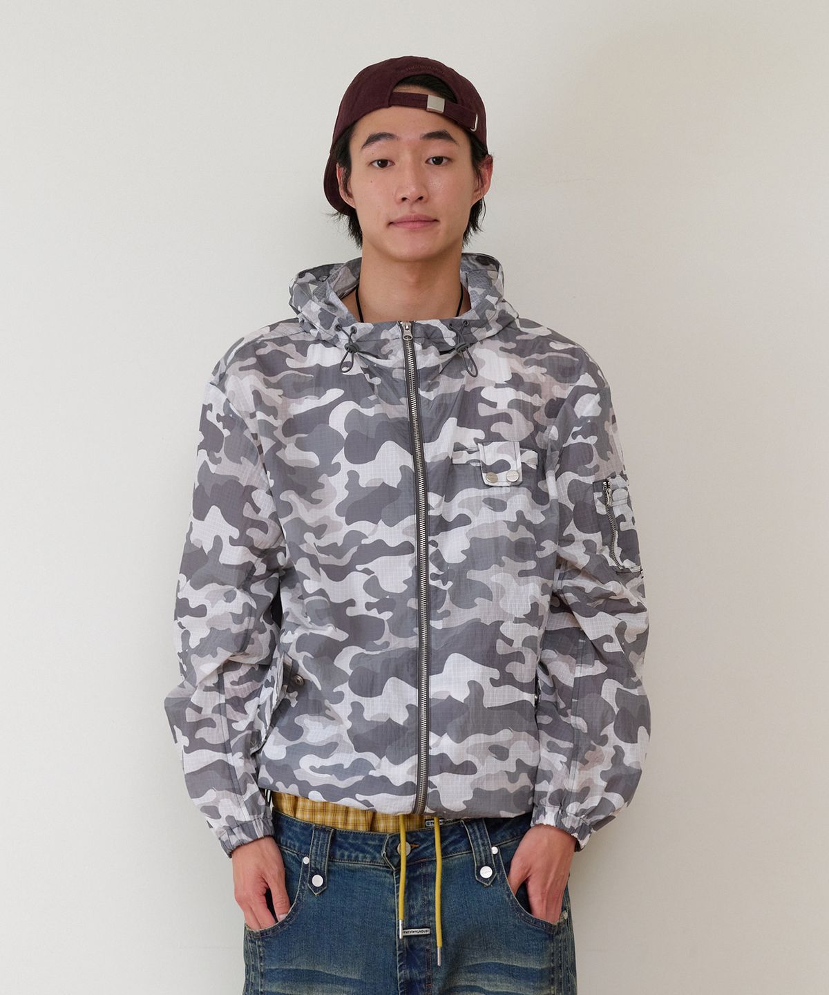 더바이닐하우스(THEVINYLHOUSE) RIBSTOP SHEER WINDBREAKER CAMO