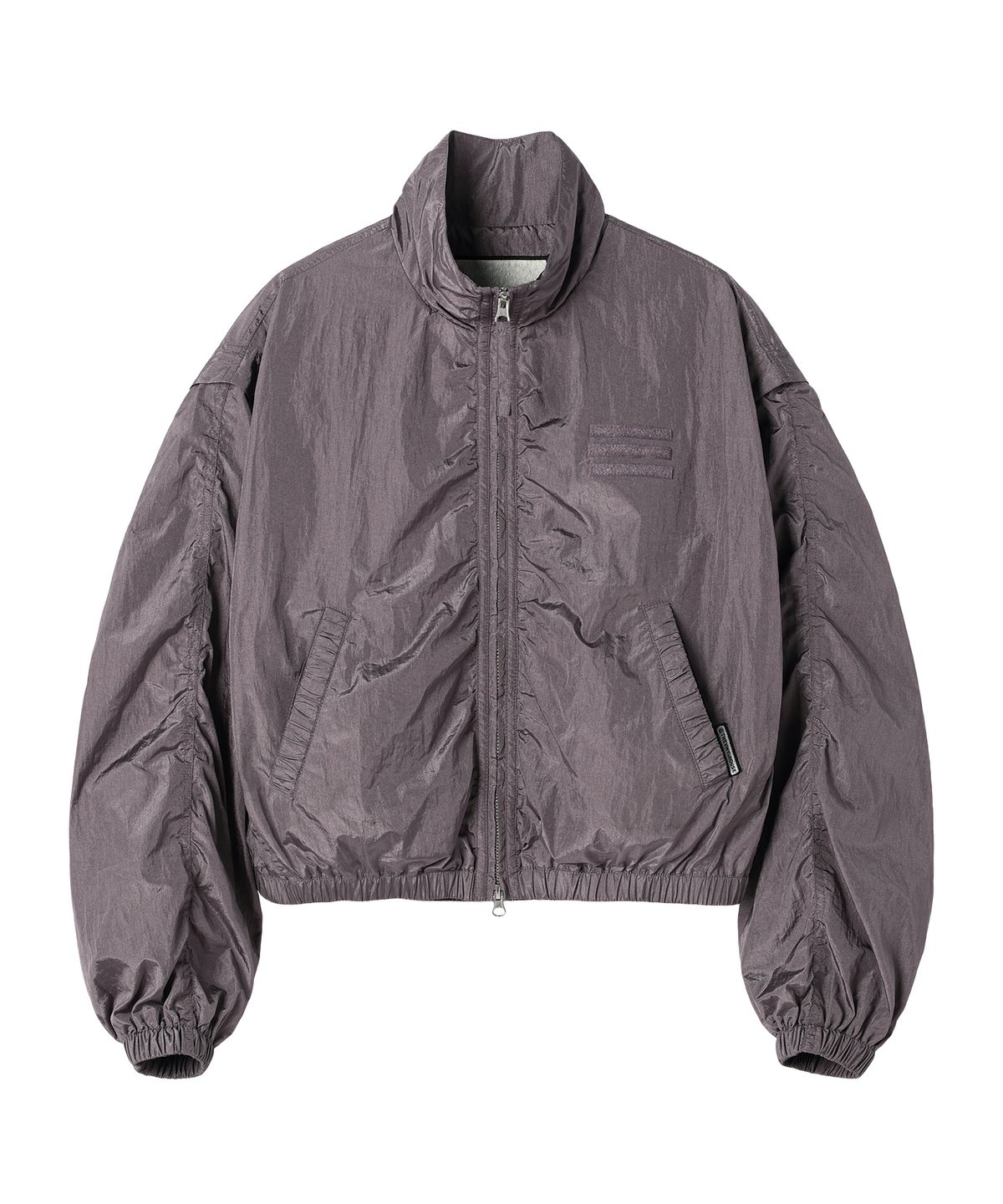 더바이닐하우스(THEVINYLHOUSE) SHIRRING OVER NYLON JACKET PURPLE