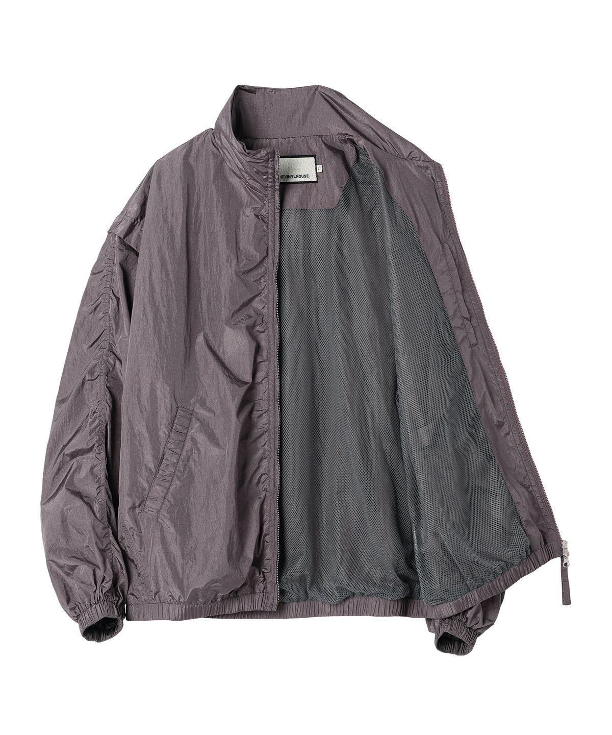 더바이닐하우스(THEVINYLHOUSE) SHIRRING OVER NYLON JACKET PURPLE