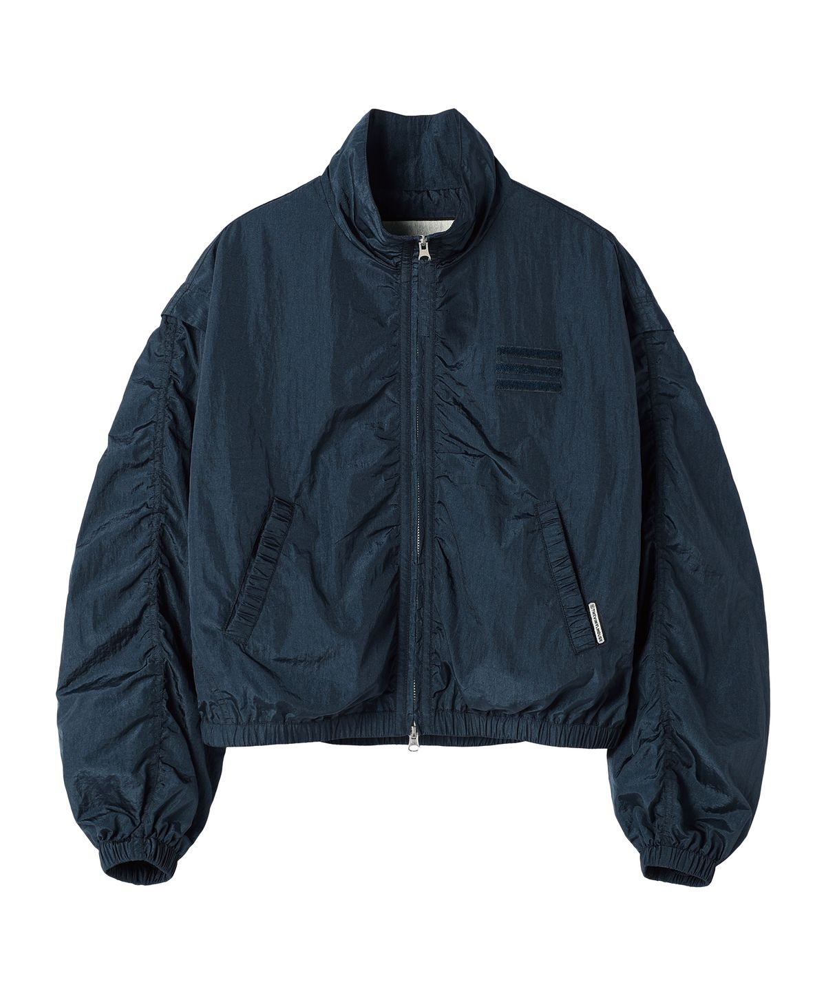 더바이닐하우스(THEVINYLHOUSE) SHIRRING OVER NYLON JACKET NAVY