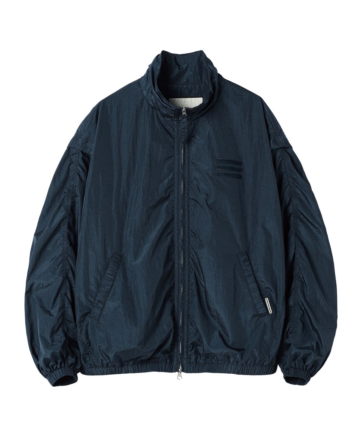 더바이닐하우스(THEVINYLHOUSE) SHIRRING OVER NYLON JACKET NAVY