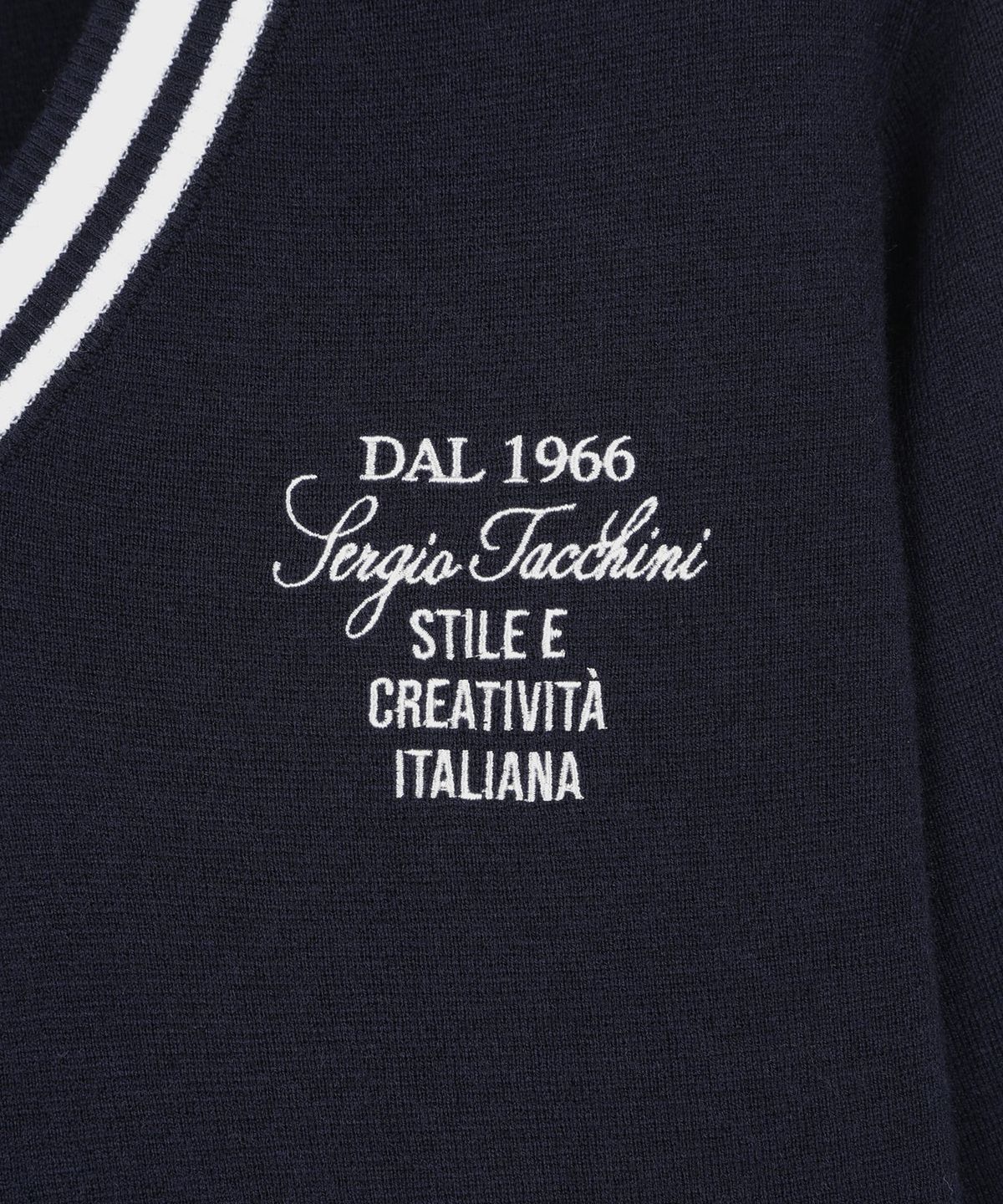 세르지오 타키니(SERGIO TACCHINI) W 브이넥 스웨터 (Navy)