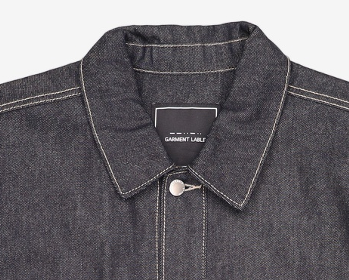 가먼트레이블(GARMENT LABLE) Minimal Trucker Jacket - Indigo / Semi Over L