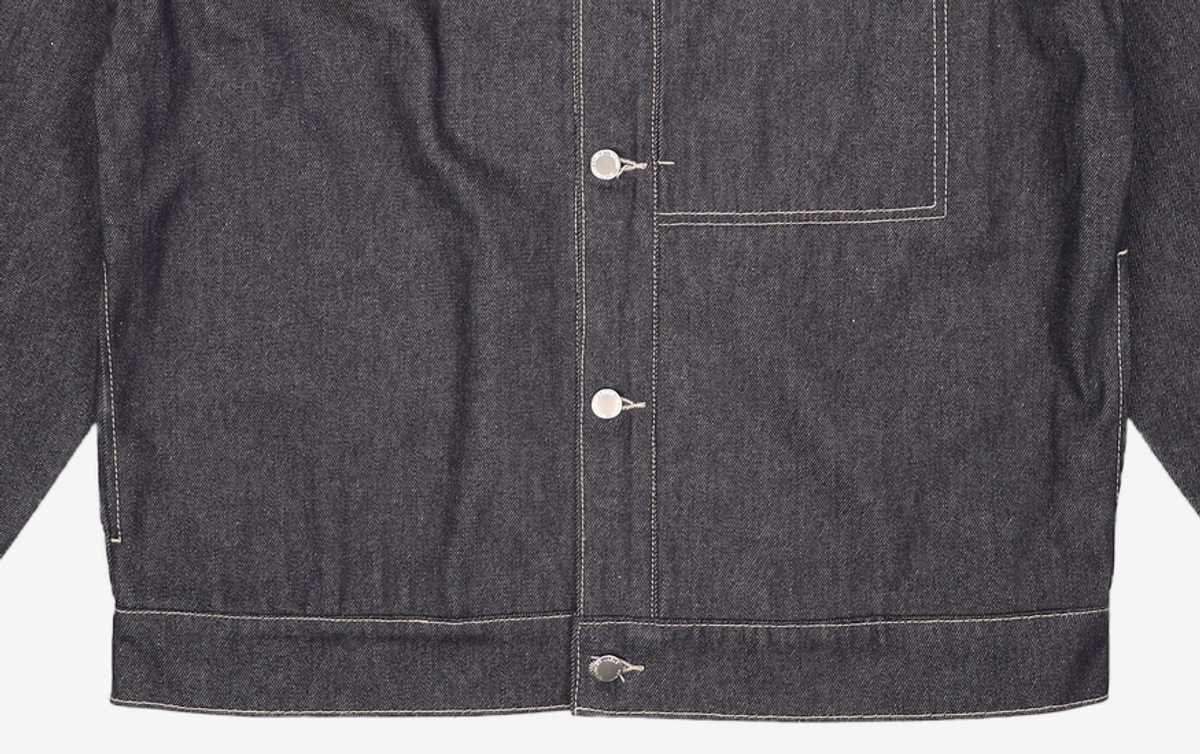 가먼트레이블(GARMENT LABLE) Minimal Trucker Jacket - Indigo / Semi Over L