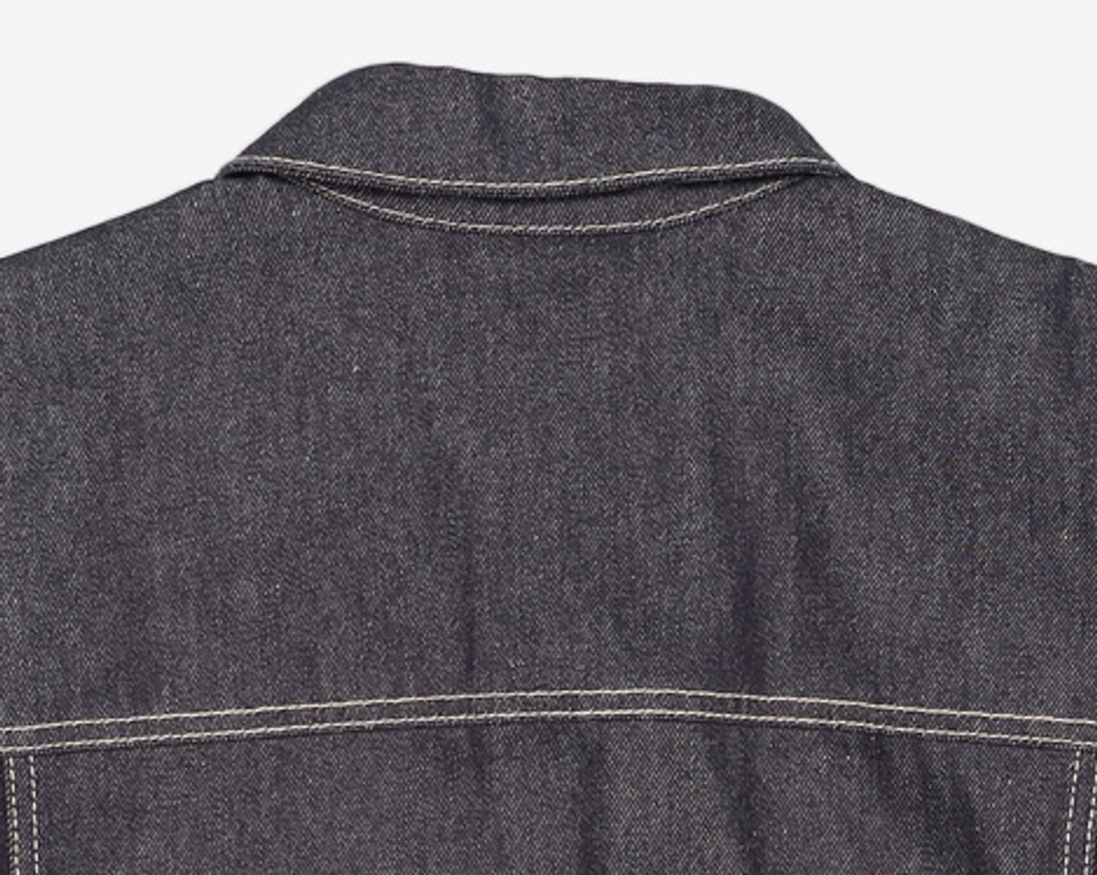 가먼트레이블(GARMENT LABLE) Minimal Trucker Jacket - Indigo / Semi Over L