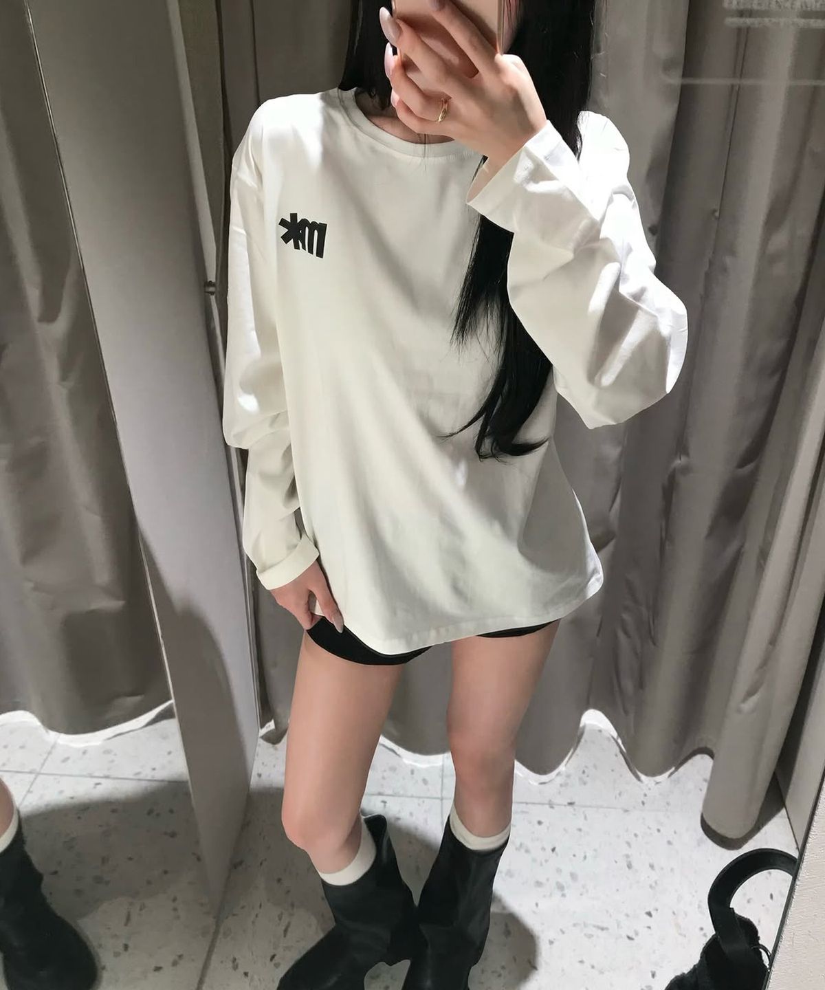 미타유스(MITA YOUTH) 마크드 심볼 스탠다드 롱슬리브 [WHITE]