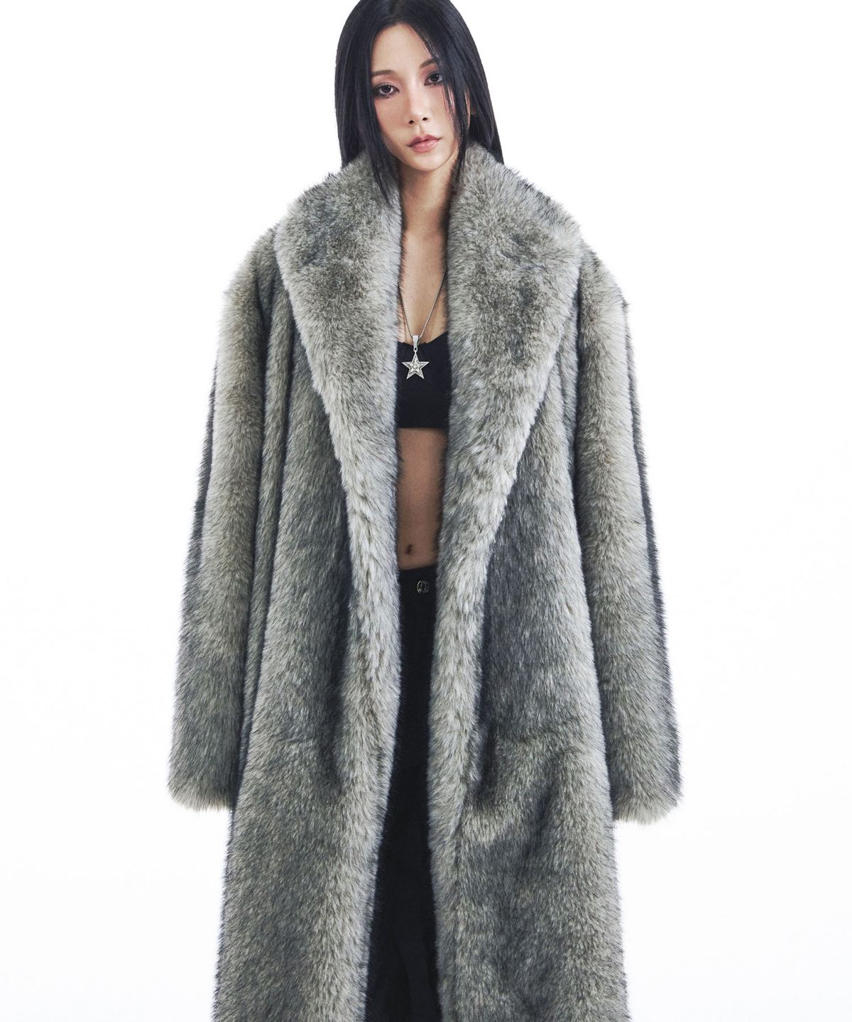 시데라(SIDERA) SMOKE FUR JACKET [long]