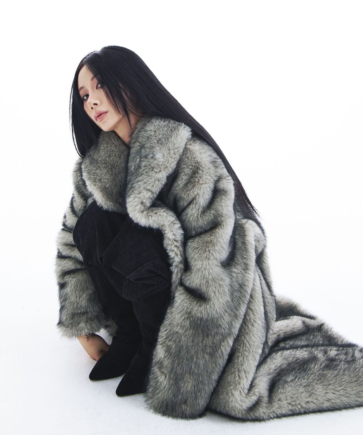 시데라(SIDERA) SMOKE FUR JACKET [long]