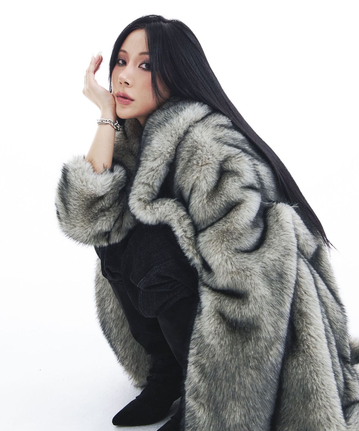 시데라(SIDERA) SMOKE FUR JACKET [long]