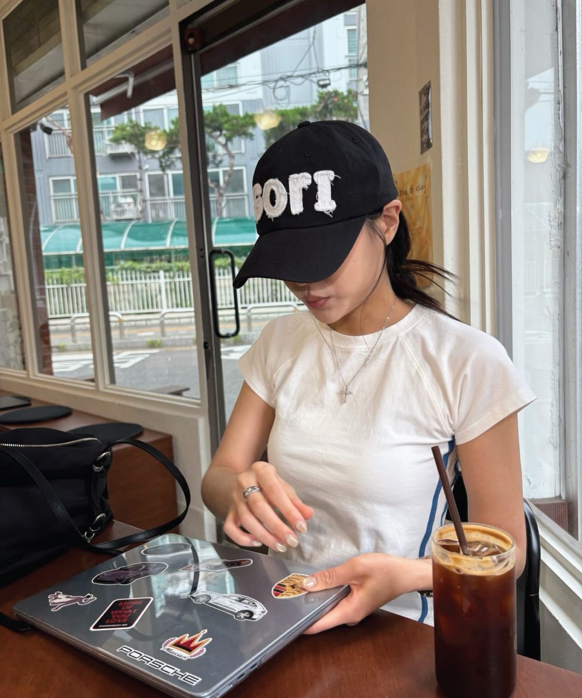 고리(GORI) Twill Washed Logo Ballcap (black)