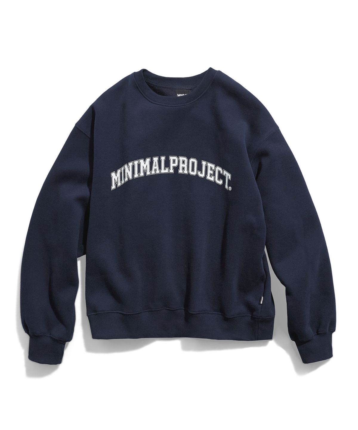 미니멀프로젝트(MINIMALPROJECT) 코지 헤비웨이트 피치스킨 기모 릴렉스 핏 맨투맨 티셔츠 MMT132-N [NAVY]