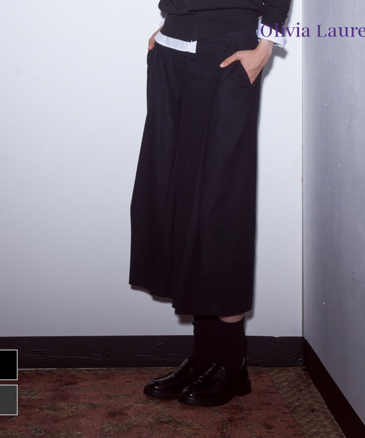 올리비아로렌(OLIVIALAUREN) 턱 디테일 큐롯 팬츠 _VOCDL5W9141