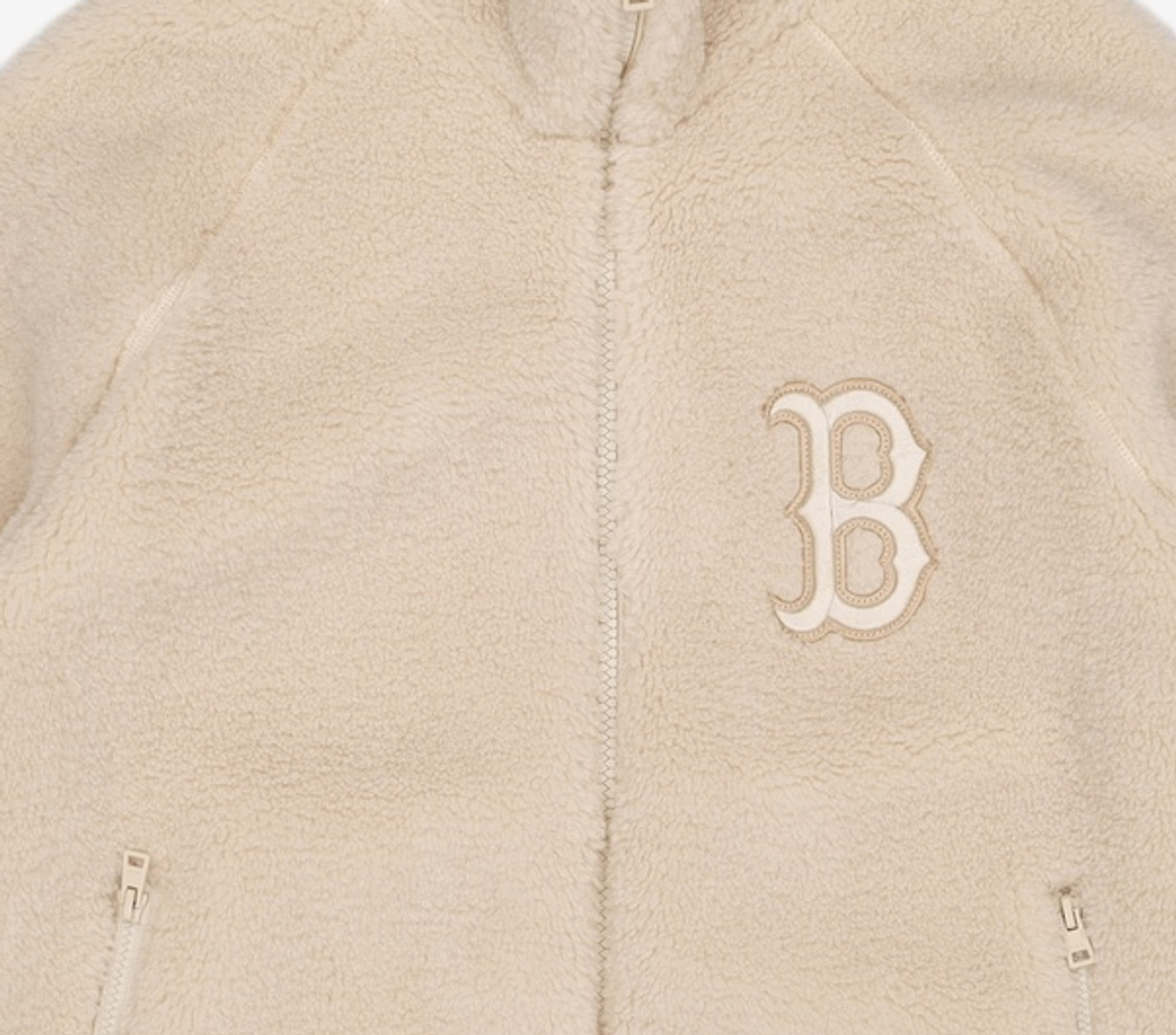 엠엘비(MLB) 베이직 미디움로고 메가오버핏 후리스 점퍼 B (L.Beige) M