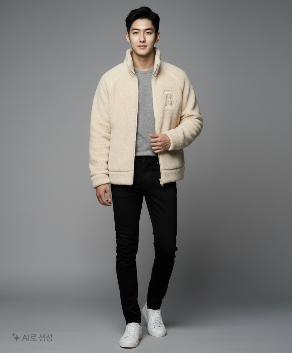 엠엘비(MLB) 베이직 미디움로고 메가오버핏 후리스 점퍼 B (L.Beige) M