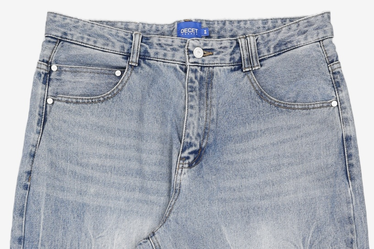 데케트(DECET) Mid Rise Wide Jeans DCPT027BlueCenter 34