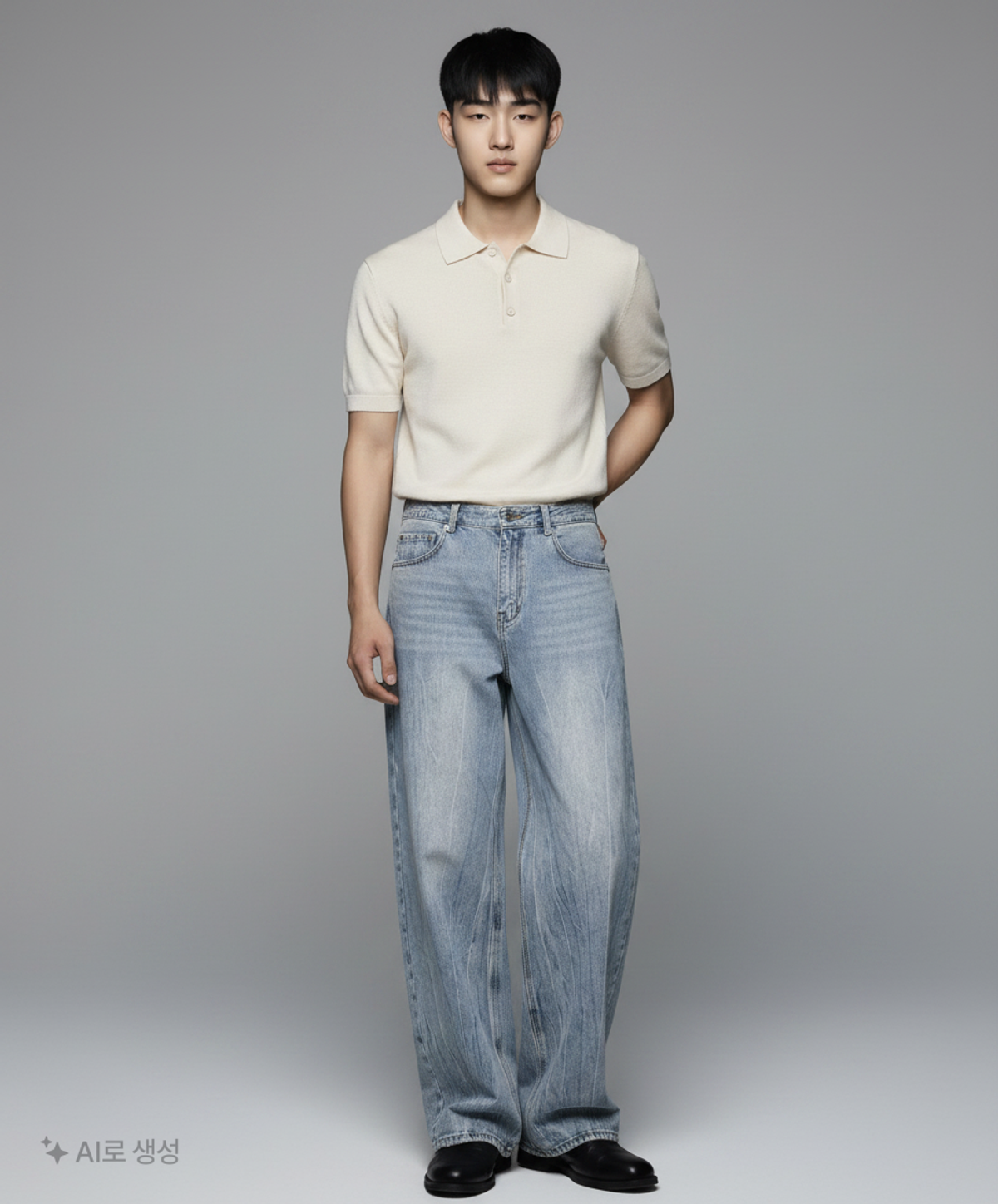 데케트(DECET) Mid Rise Wide Jeans DCPT027BlueCenter 34