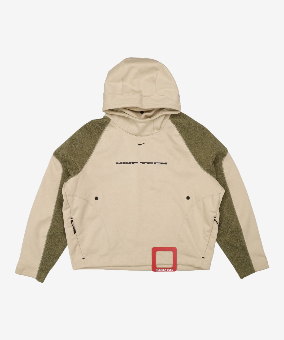 나이키(NIKE) 테크 보레아스 오버사이즈 후디 M - 데저트 카키:미디엄 올리브:블랙 / IB3364-229 M