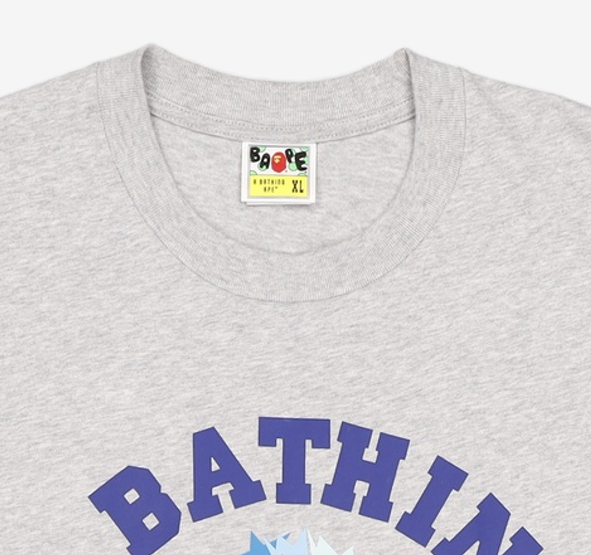 베이프(BAPE) 스타 콜리지 릴렉스드 핏 티셔츠(M) BLACK XL
