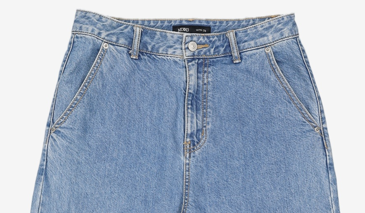 미쏘(MIXXO) 가로포켓 밑단데끼 롱와이드 데님 MIWTJD333J 28
