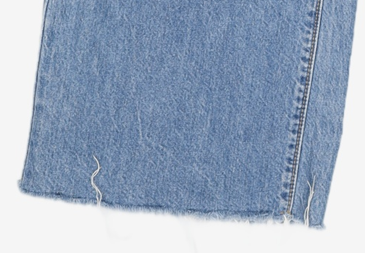 미쏘(MIXXO) 가로포켓 밑단데끼 롱와이드 데님 MIWTJD333J 28