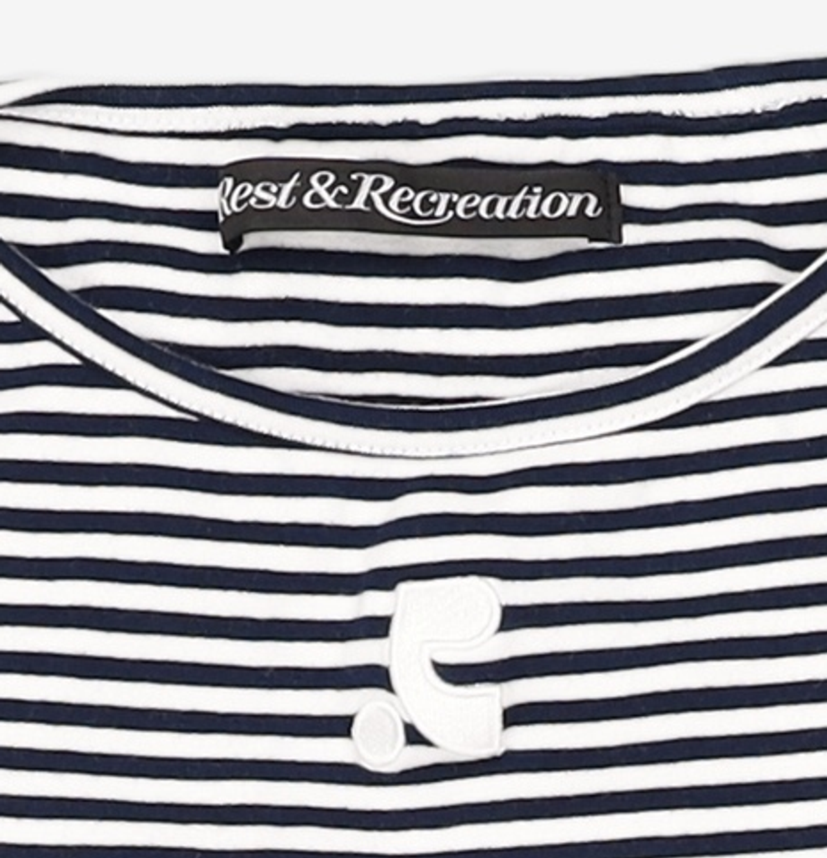 레스트앤레크레이션(REST&RECREATION) STRIPE LIP NECK T-SHIRT - BROWN ONE SIZE