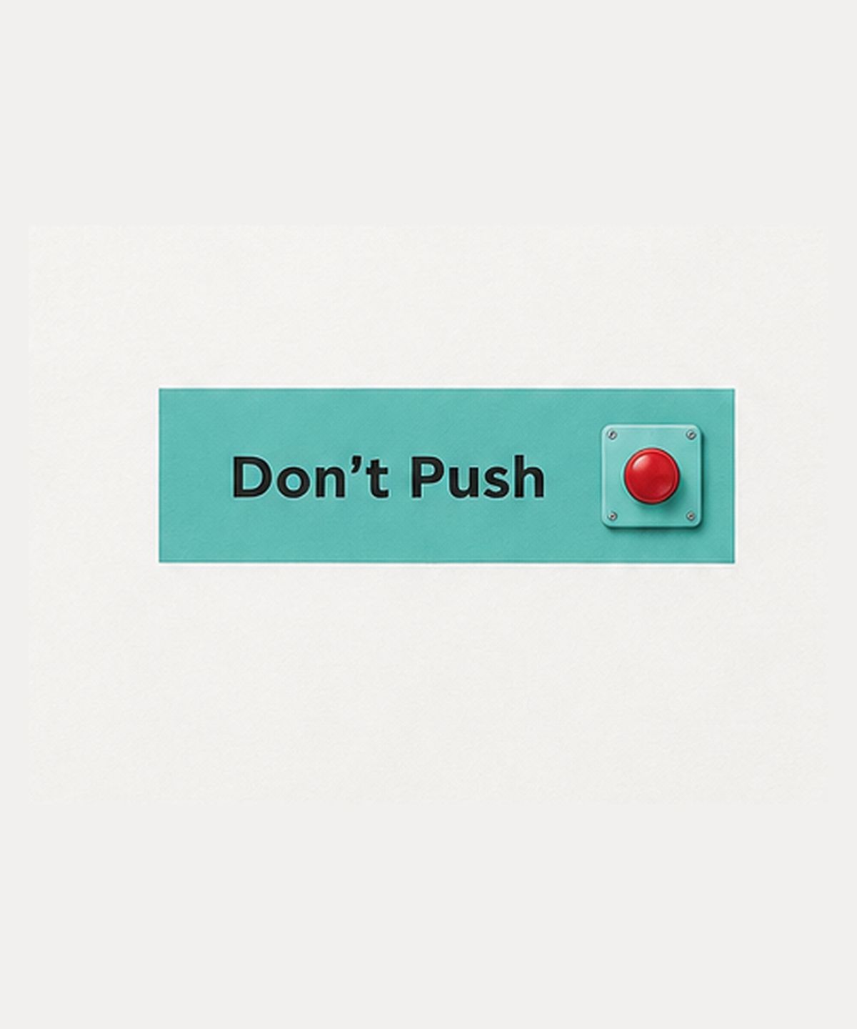 돈푸쉬(DONT PUSH) 터콰이즈 이머전시 박스 로고 프린트 반팔티