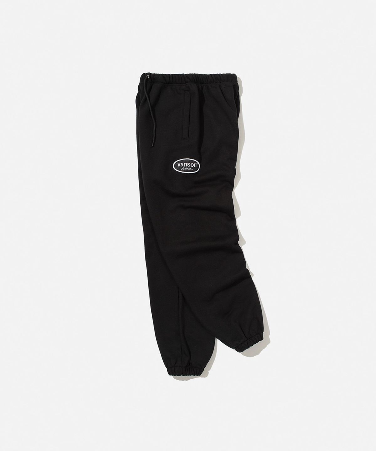 벤슨 레더스(VANSON LEATHERS) 벤슨 레더 오발 로고 스웻팬츠 / 블랙