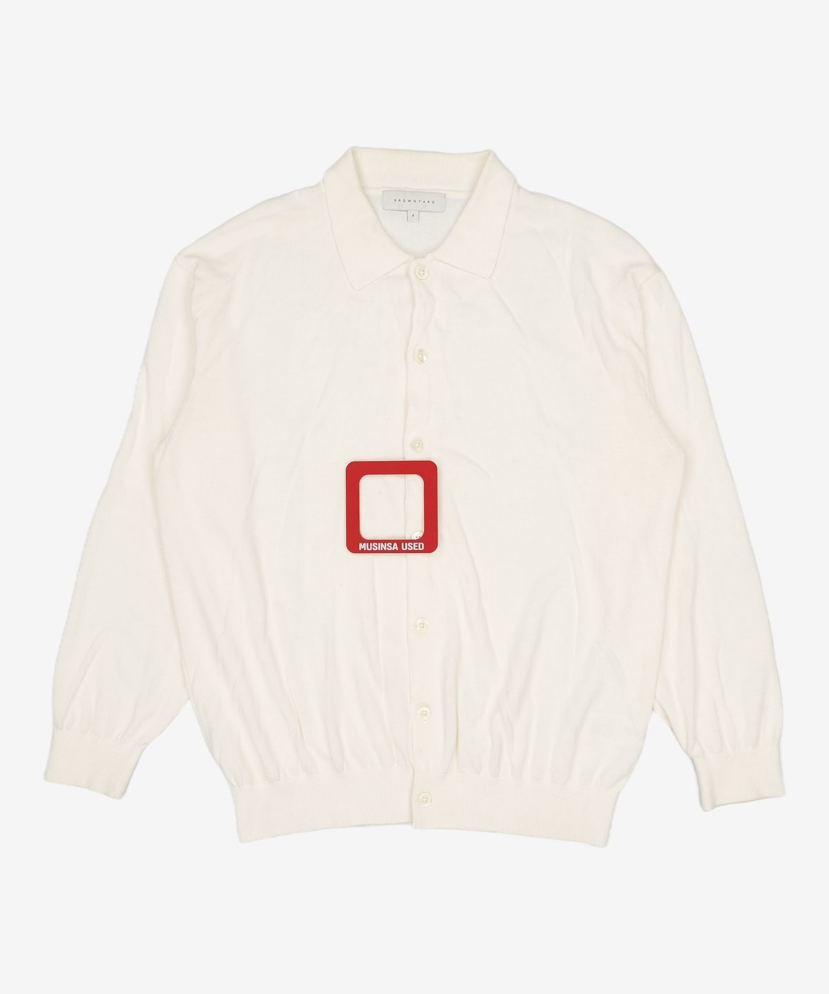 브라운야드(BROWNYARD) 22fw 카라 가디건, 옐로우 4
